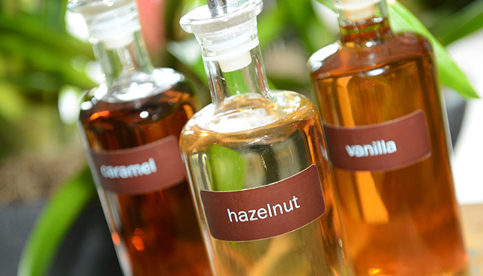 True North Marketplace has a variety of coffee flavor syrups